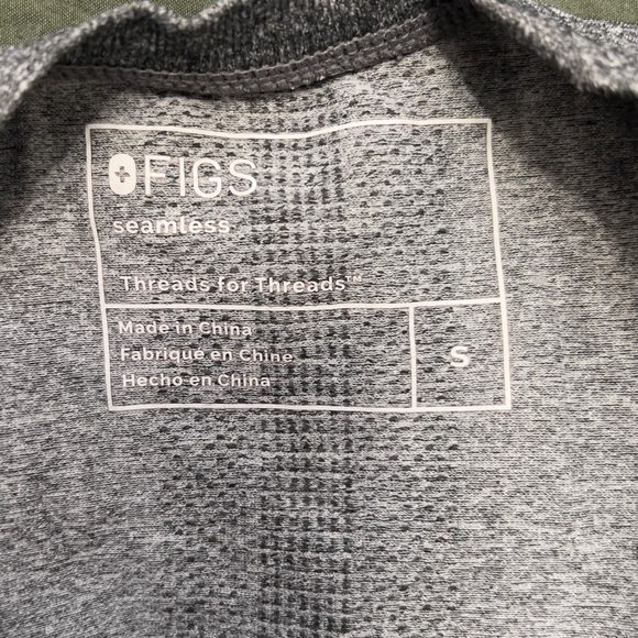 Figs Salta Seamless Longsleeve Underscrub Grey Small - Picture 5 of 6